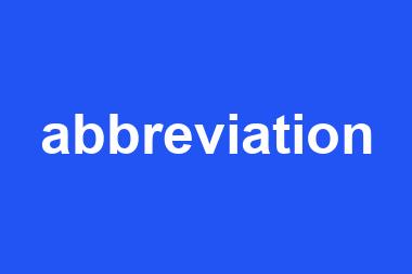 abbreviation