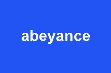 abeyance