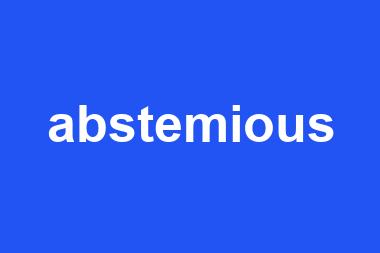 abstemious