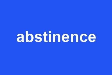 abstinence