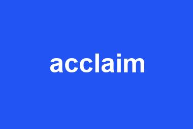 acclaim