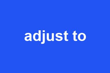 adjust to