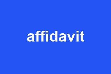 affidavit