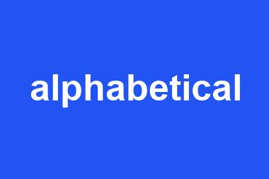 alphabetical