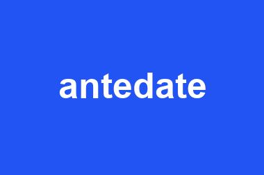 antedate