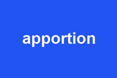 apportion