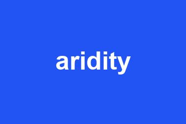 aridity