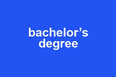 bachelor’s degree