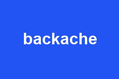 backache