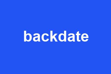 backdate