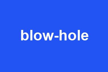 blow-hole