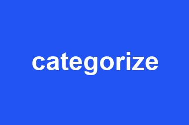 categorize