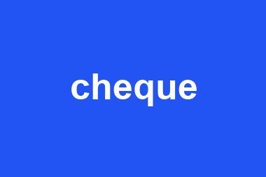 cheque