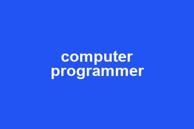 computer programmer