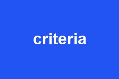 criteria