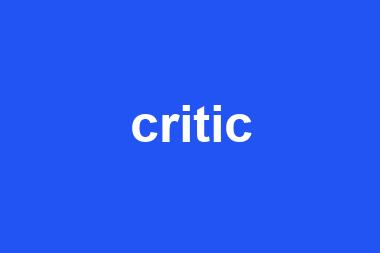 critic