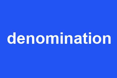 denomination