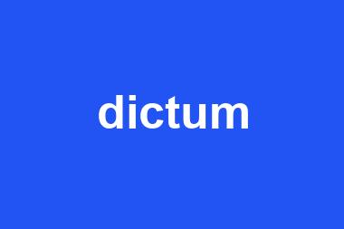 dictum