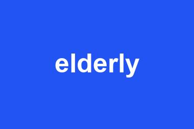 elderly