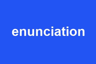 enunciation