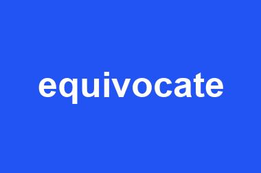 equivocate