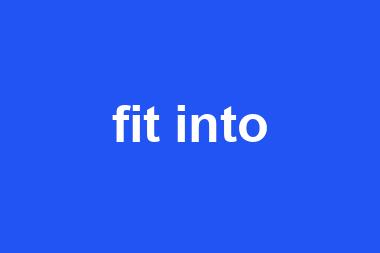 fit into