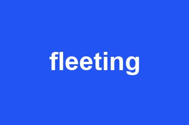 fleeting