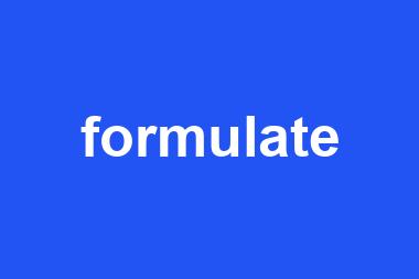 formulate