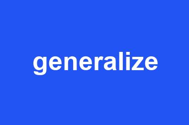 generalize