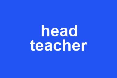 head teacher