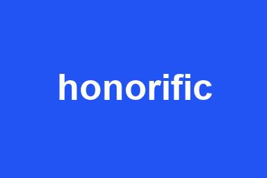 honorific