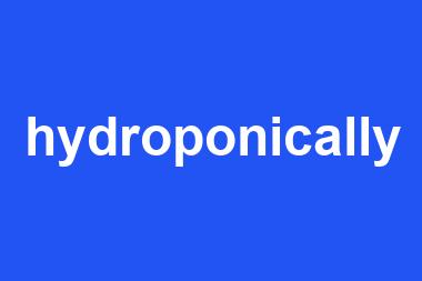 hydroponically