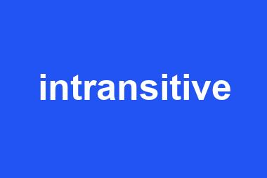 intransitive