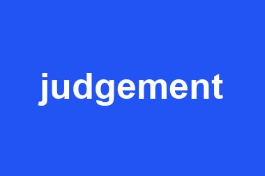 judgement