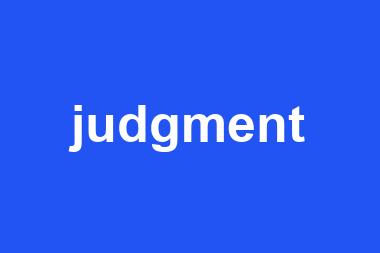 judgment