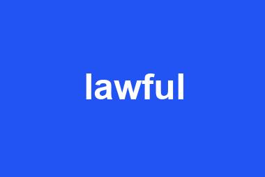 lawful