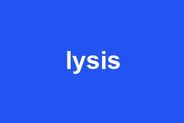 lysis