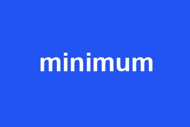 minimum