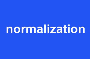 normalization