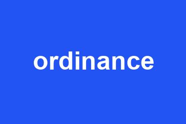 ordinance