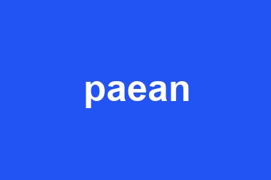 paean