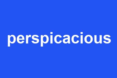 perspicacious