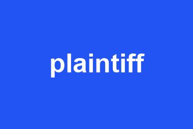 plaintiff