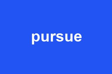 pursue