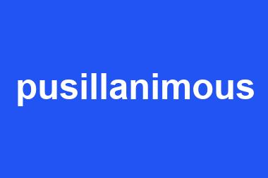 pusillanimous