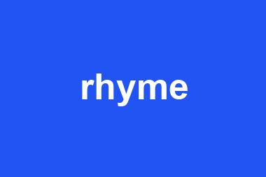 rhyme