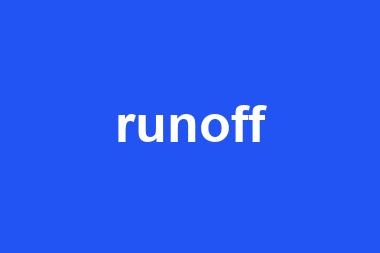 runoff