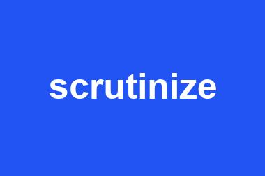 scrutinize