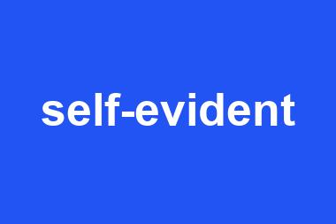 self-evident