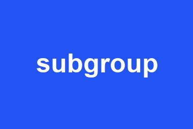 subgroup